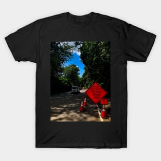 Please slow down my dad works here, Central Park, Manhattan, New York City T-Shirt